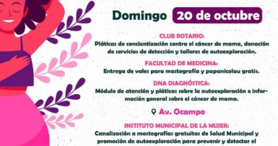 #Torreón. Paseo Colón se pinta de rosa con actividades para la prevención del cáncer de mama