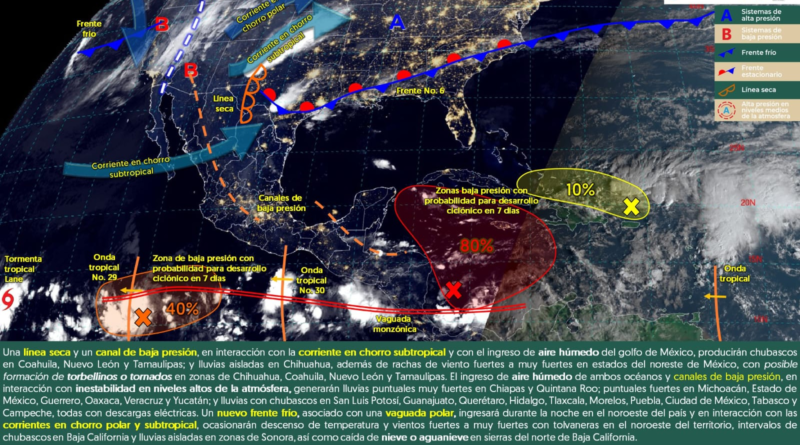 #Coahuila. SE ESPERAN RACHAS DE VIENTO FUERTES Y POSIBLE FORMACIÓN DE TORBELLINOS O TORNADOS EN COAHUILA