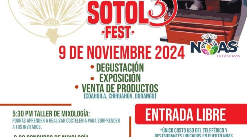 #Torreón. Tercera Edición Sotol Fest se llevará a cabo esta tarde en el Puerto Noas