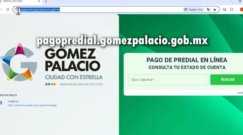 #Gomezpalatinos pueden pagar el impuesto predial en línea