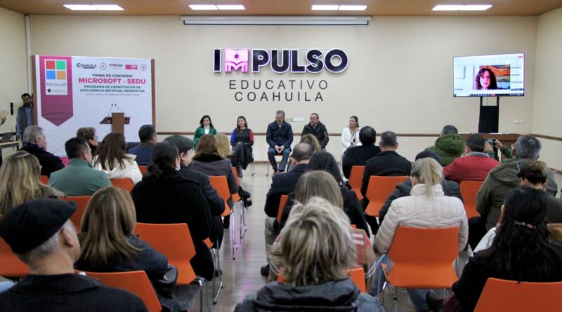 #Coahuila. FIRMAN SEDU Y MICROSOFT IA CONVENIO DE CAPACITACIÓN BENEFICIANDO A DOCENTES Y PERSONAL ADMINISTRATIVO