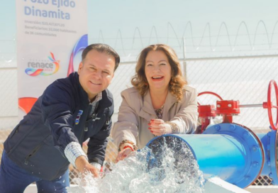 #GP. El Gobernador Esteban Villegas Villarreal y la Alcaldesa Leticia Herrera Ale entregan un nuevo pozo de agua en el ejido Dinamita*