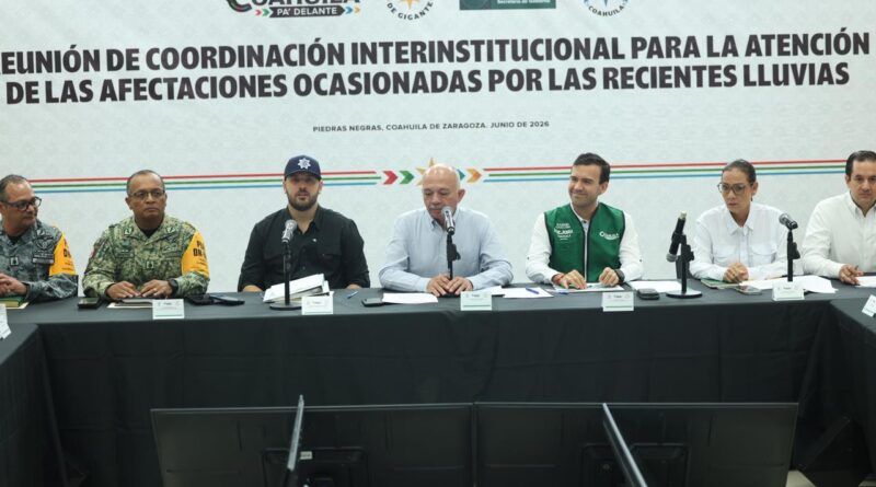 #Coahuila. GOBIERNO DE COAHUILA, FUERZAS ARMADAS Y MUNICIPIOS ATIENDEN EN CONJUNTO CONTINGENCIA POR LLUVIAS