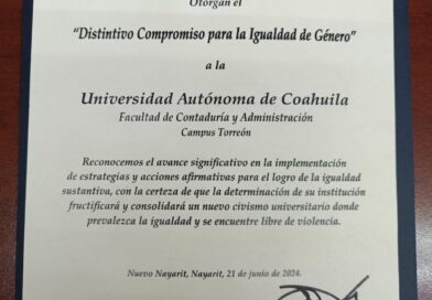 #UAdeC. Recibe FCA UT de la UAdeC el “Distintivo Compromiso para la Igualdad de Género”