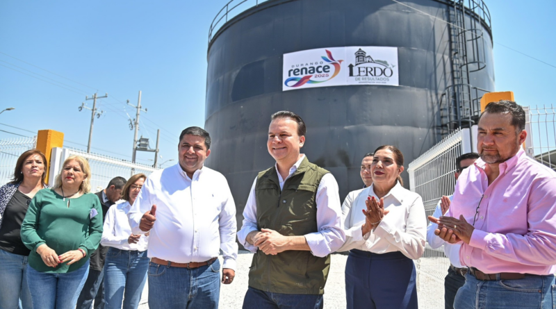 #Durango. Mejoran condiciones de salud con nuevo macrotanque de agua potable en colonia Primavera de Lerdo*