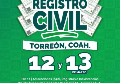 #Torreón. DIF Torreón invita a la Macro Brigada del Registro Civil
