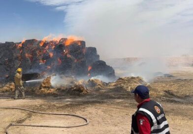 #Lerdo. PCYB ATIENDE INCENDIO PROPAGADO POR FUERTES RÁFAGAS DE VIENTO*
