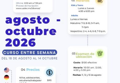 #UAdeC. Del 11 al 13 de Agosto Inscripciones Abiertas para Cursos del Centro de Idiomas Saltillo de la UAdeC