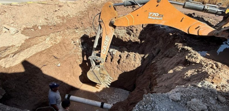 #Lerdo. Concluye Sapal reparación de línea de conducción en el norponiente