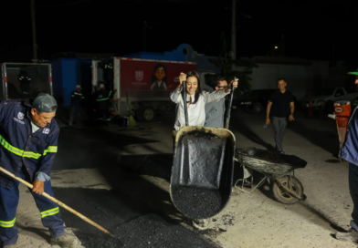 #GP. Supervisa Betzabé Martínez “Fluye Sin Baches”, trabajos nocturnos para mejorar la movilidad en GP