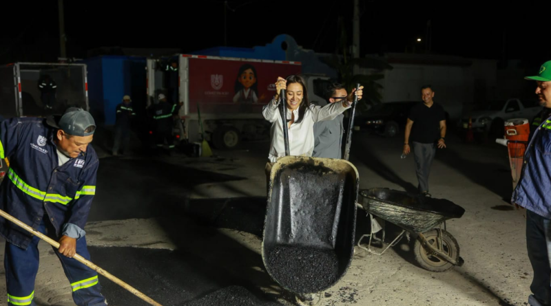 #GP. Supervisa Betzabé Martínez “Fluye Sin Baches”, trabajos nocturnos para mejorar la movilidad en GP